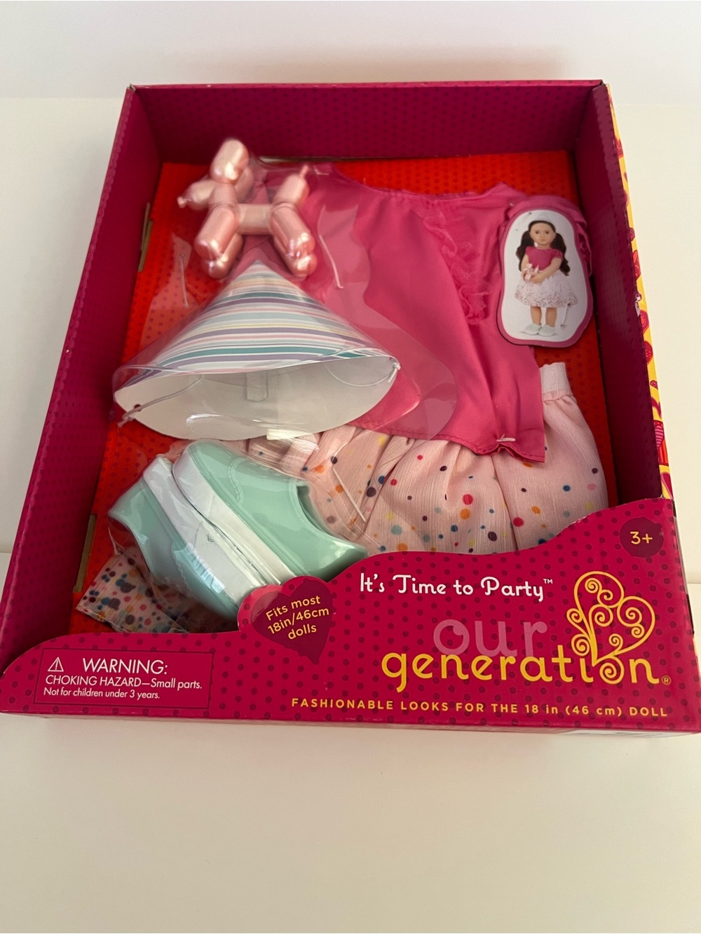 Our Generation Pink Party Skirt Set for 18" Dolls